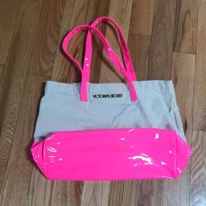 Pink and Tan VS Tote Bag